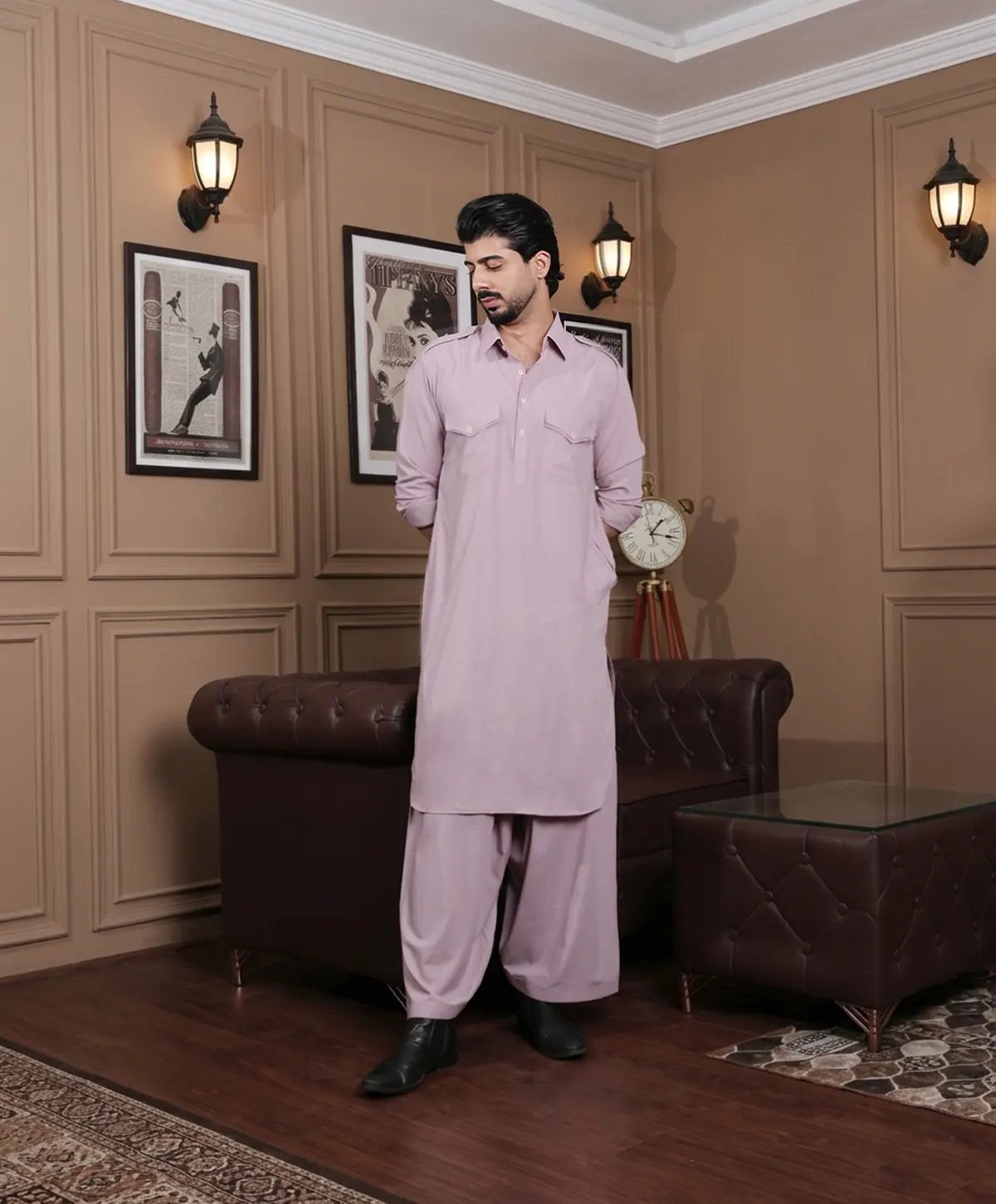 Summer Lilac Farshi Salwar Kurta - Image 2