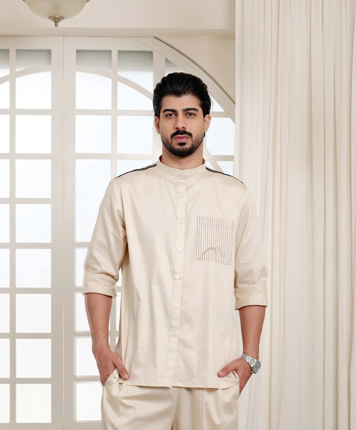 Urban Ivory Co-Ord Set For Men - Image 3