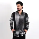 Black & White Geometrical Print Shirt