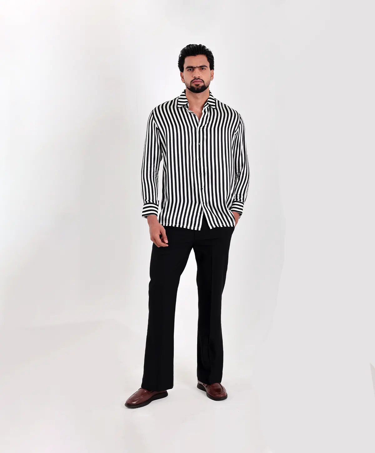 Black & White Strip Shirt - Image 2