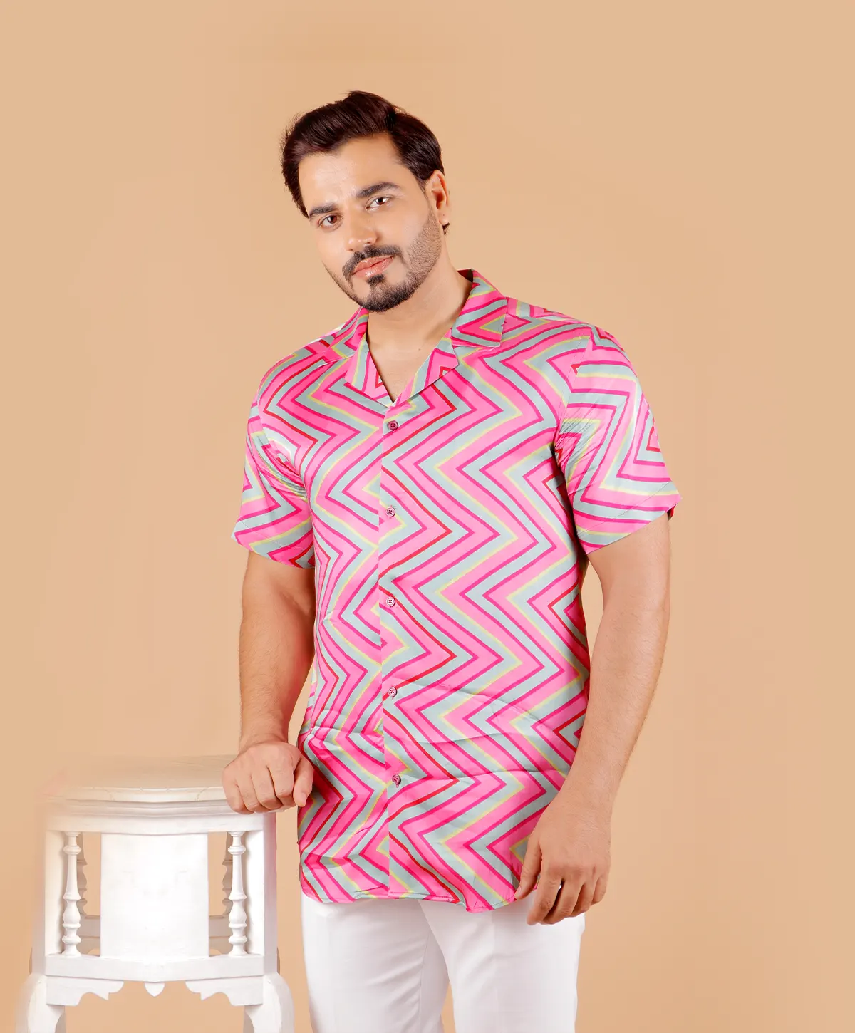 Candy Zig - Zag Cuban Shirt - Image 2