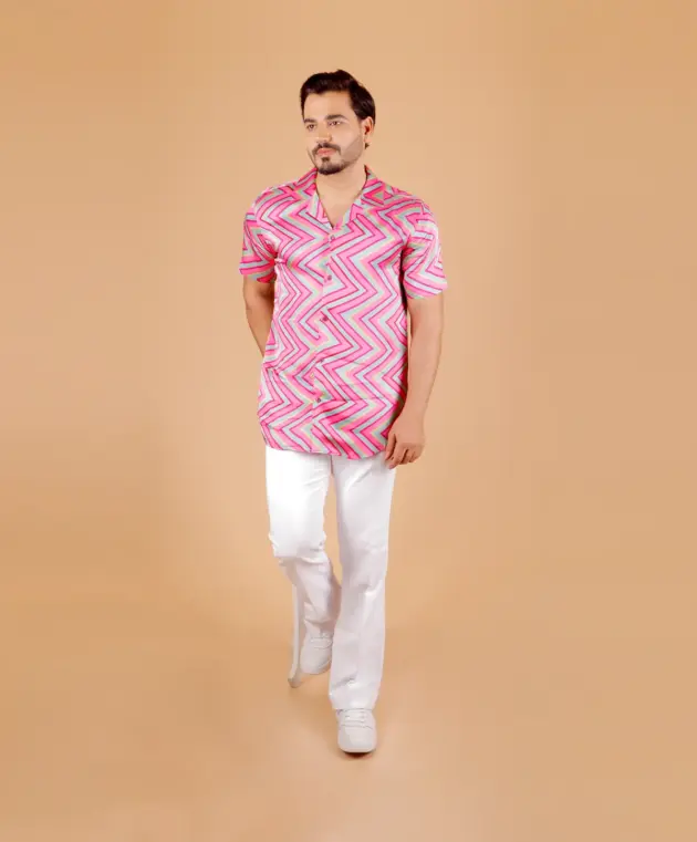 Candy Zig - Zag Cuban Shirt