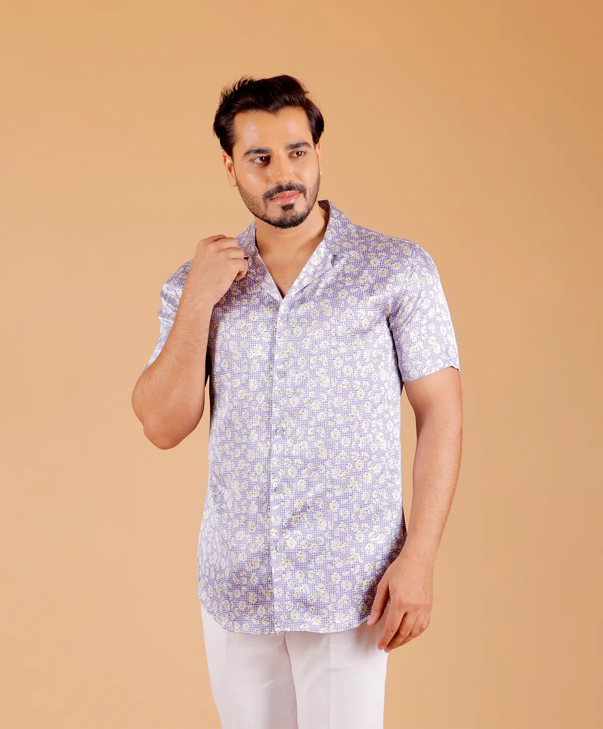 Lavender Bloom Cuban Shirt - Image 2