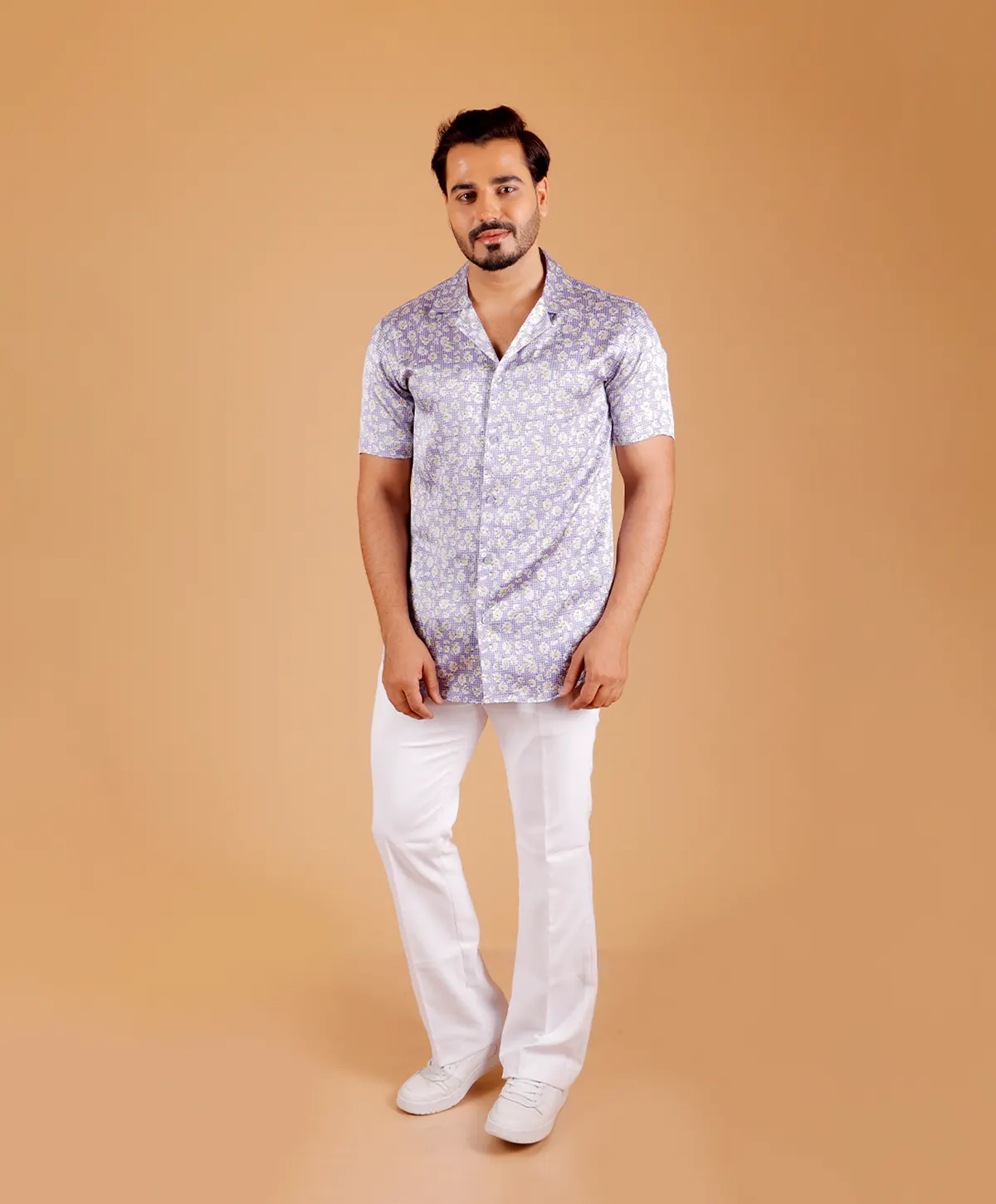 Lavender Bloom Cuban Shirt