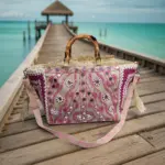 Mehfil Banjara Bag (Natural with Pink)