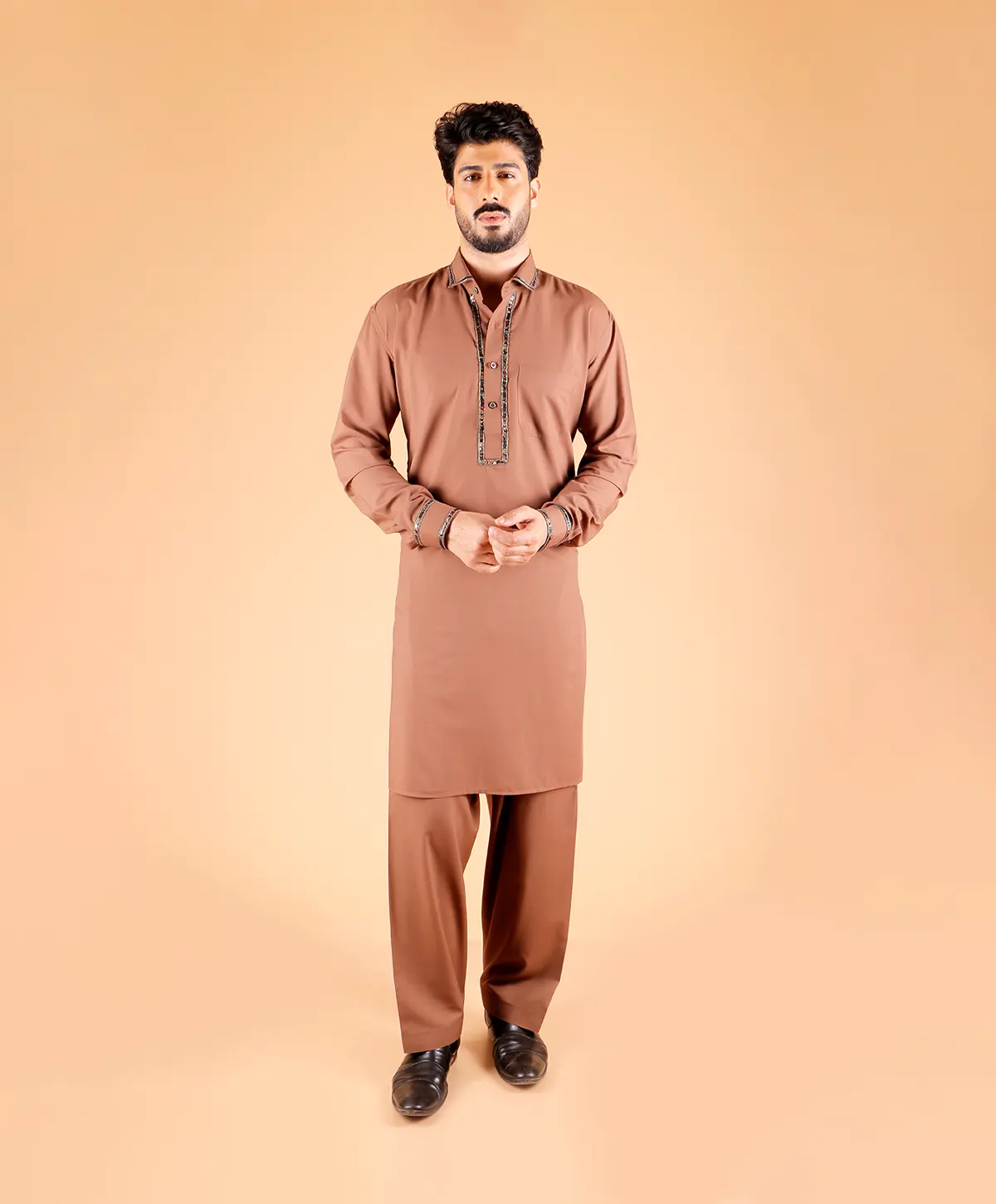 Mocha Grace Pathani Kurta Set