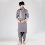 Silver Frame Grey Kurta Set