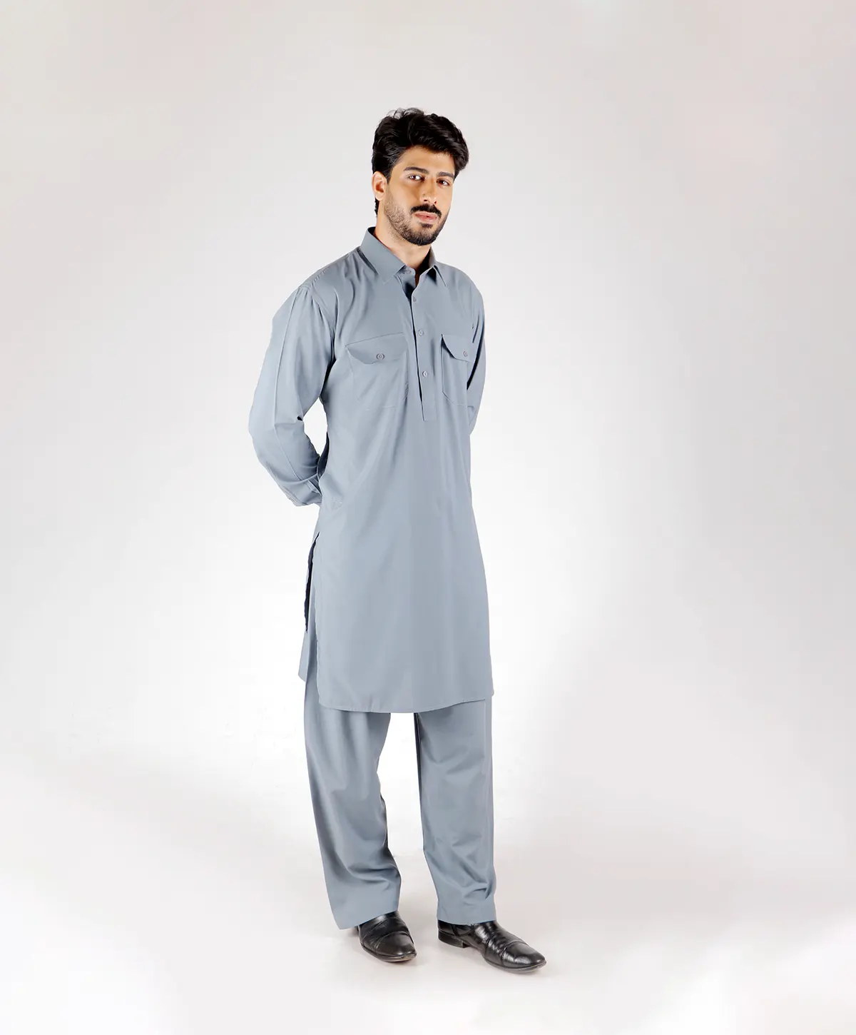 Slate Royale Kurta Set - Image 3