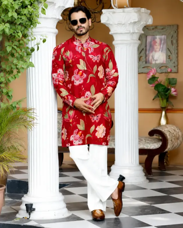Bagh-e-Noor The Royal Garden Collection - Apple Red