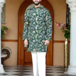 Bagh-e-Noor The Royal Garden Collection - Olive Green