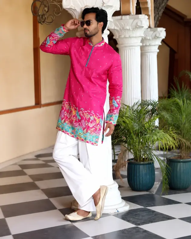 Bagh-e-Noor The Royal Garden Collection - Pink kurta