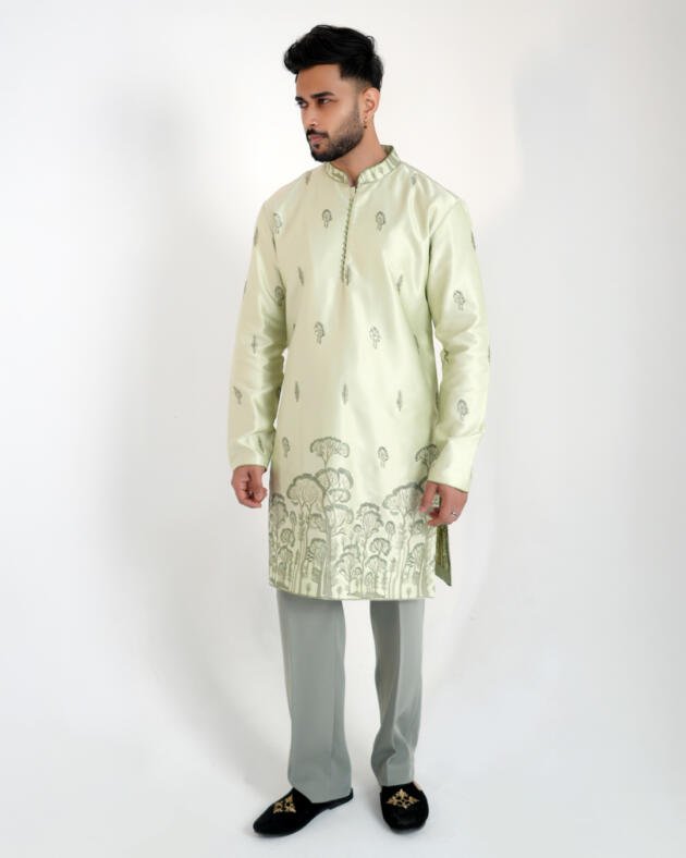 Botanical Heritage Border Kurta Set