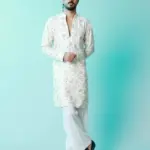 The moonstone mirror kurta - Off -White - Top and Bottom