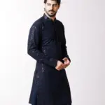 Noor-e-Navy kurta Set - Navy Blue