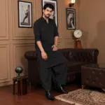 Farshi Salwar Kurta - Top and Bottom - Black