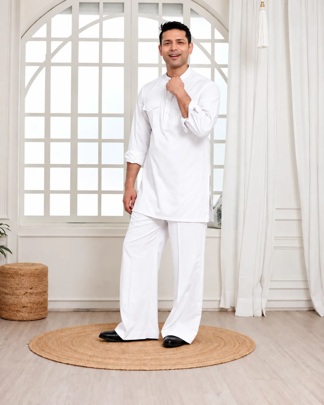 Essential Co-Ord Set - Pearl White