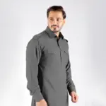 Classic Kurta Set - Top and Bottom - Grey
