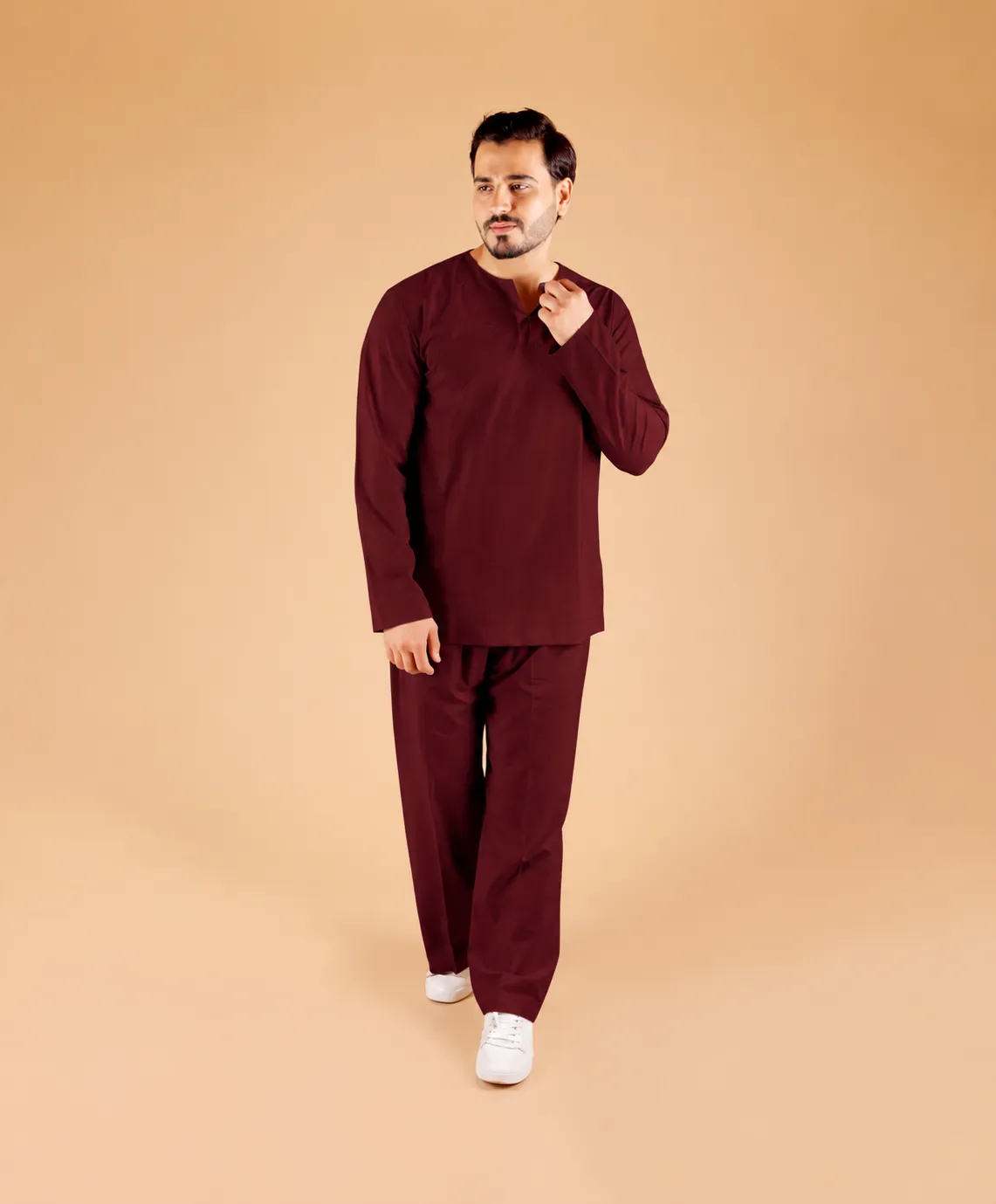 Ease Co-Ord Set - Mahroon - Image 2