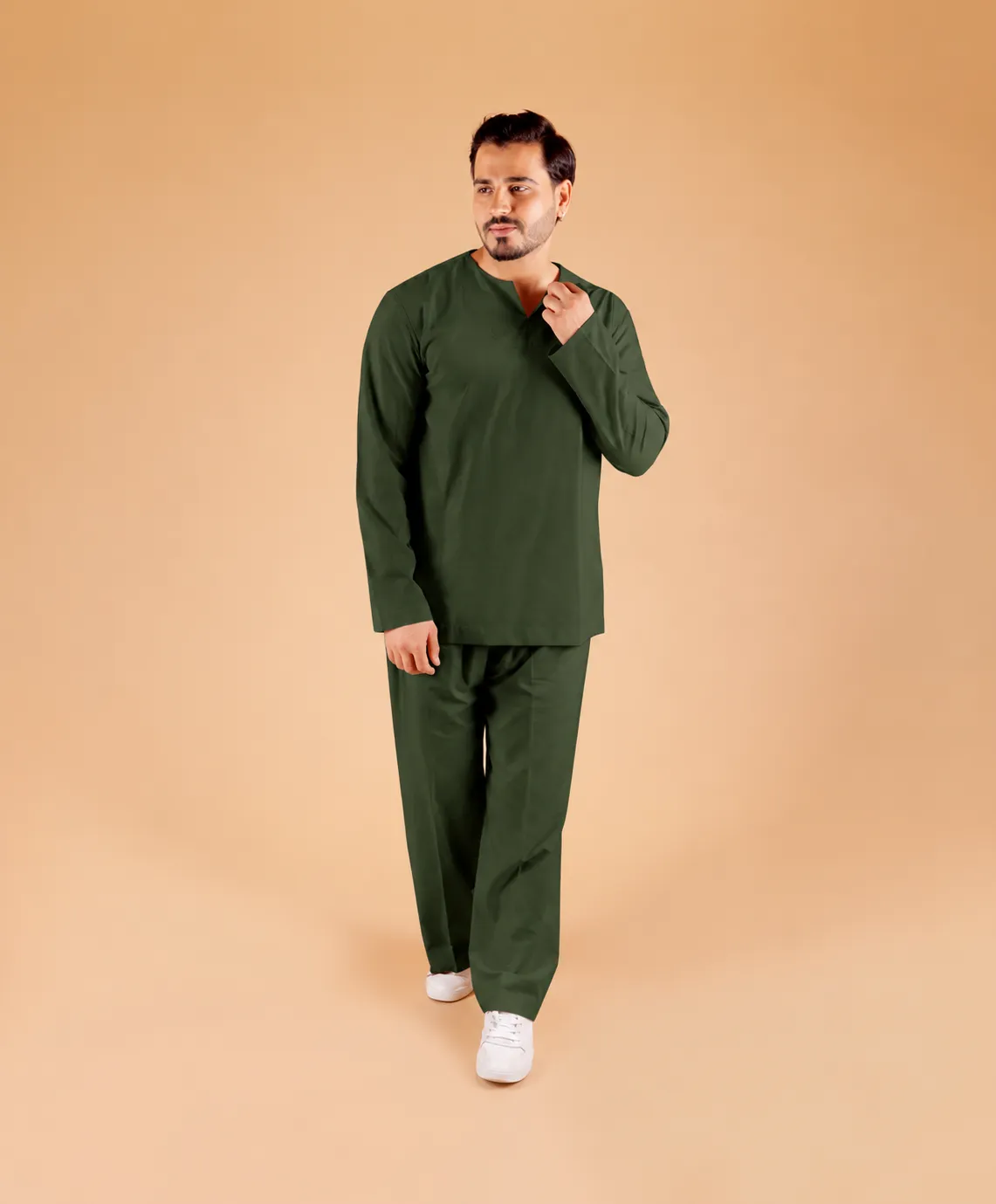 Ease Co-Ord Set - Olive Green - Image 3