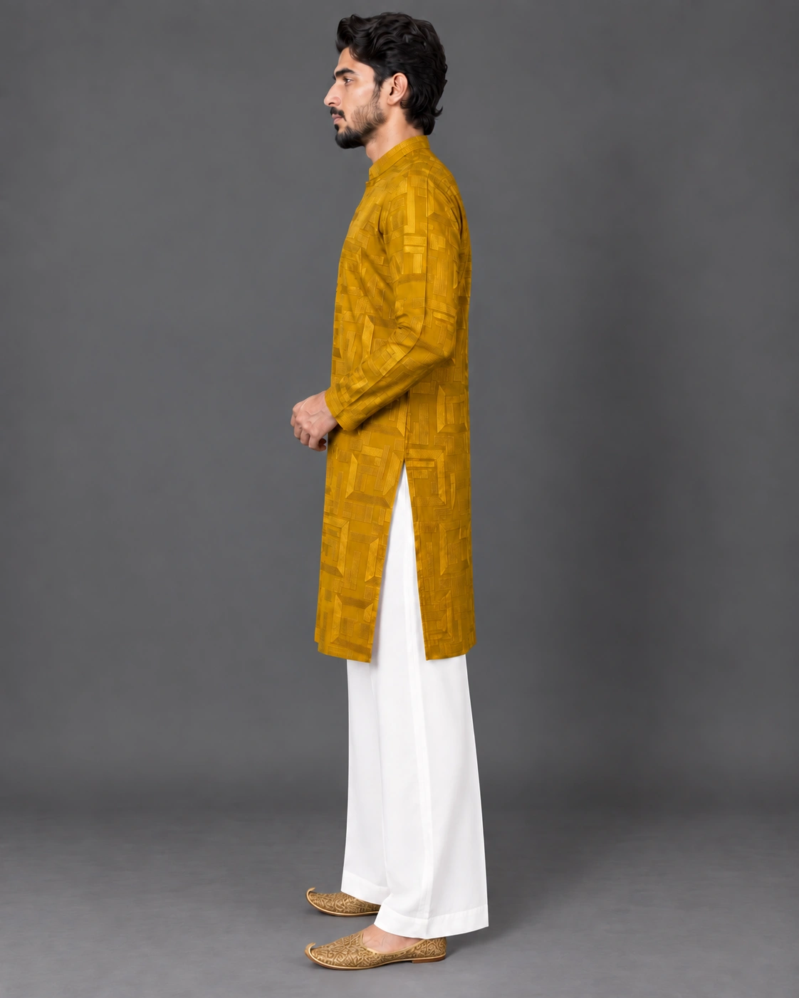 Nayanoir Amber Matrix Kurta Set - Top and Bottom - Image 2