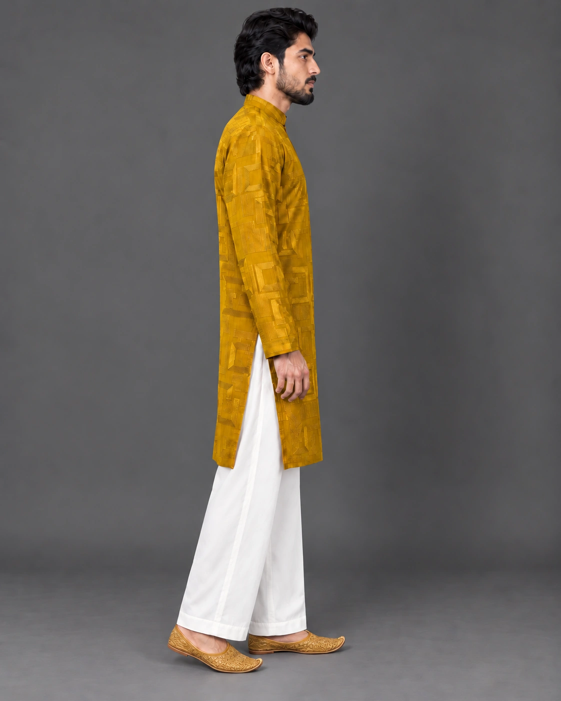Nayanoir Amber Matrix Kurta Set - Top and Bottom - Image 5