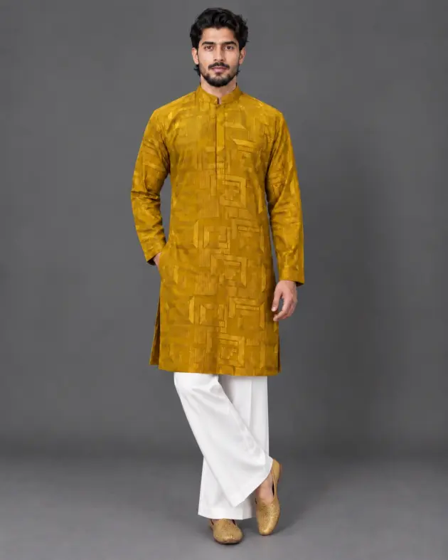 Nayanoir Amber Matrix Kurta Set - Top and Bottom