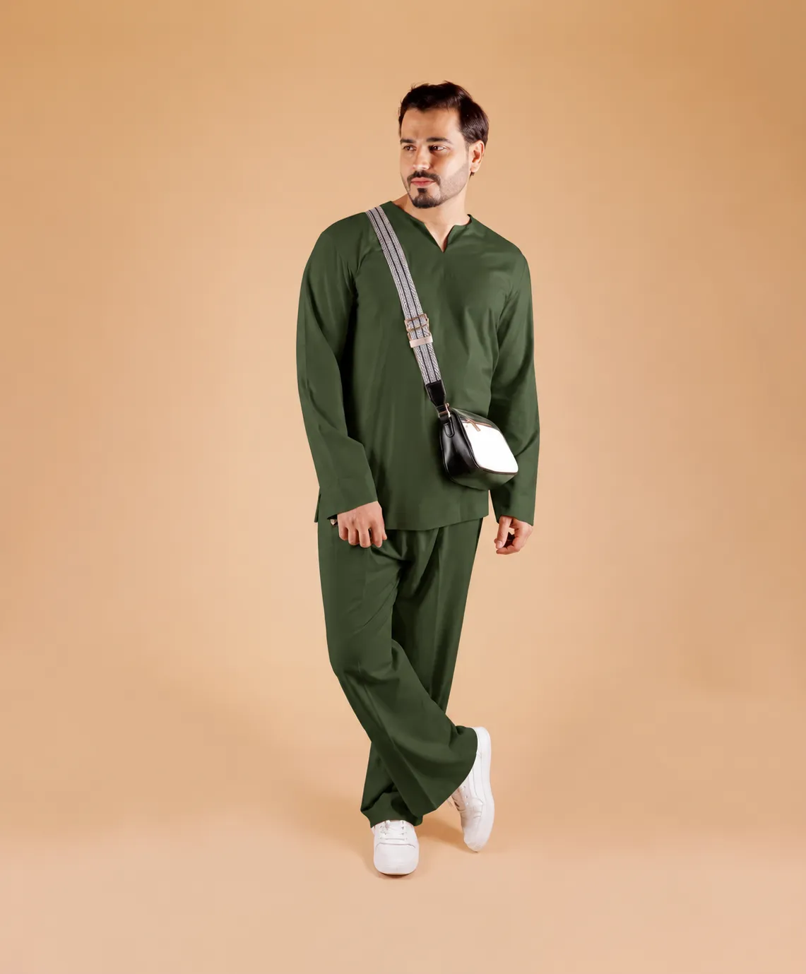 Ease Co-Ord Set - Olive Green - Image 2