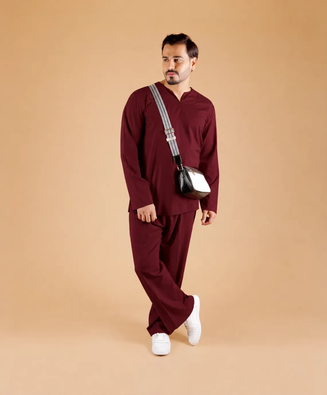 Ease Co-Ord Set - Mahroon