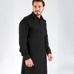 Classic Kurta Set - Top and Bottom - Black