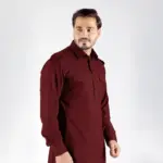 Classic Kurta Set - Top and Bottom - Mahroon