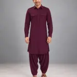 Pathani Kurta Salwar Set - Wine