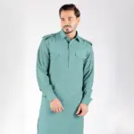 Classic Kurta Set - Top and Bottom - Aqua