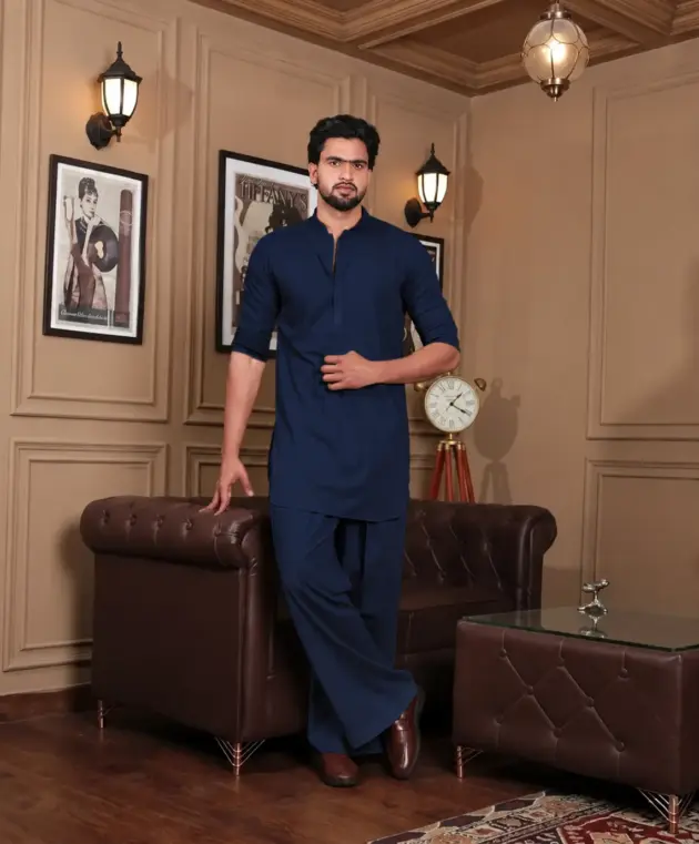 Smart Co-Ord Set - Navy Blue