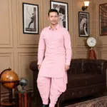 Royal Dhoti Salwar Kurta - Top and Bottom - Pink