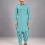 Pathani Kurta Salwar Set - Aqua