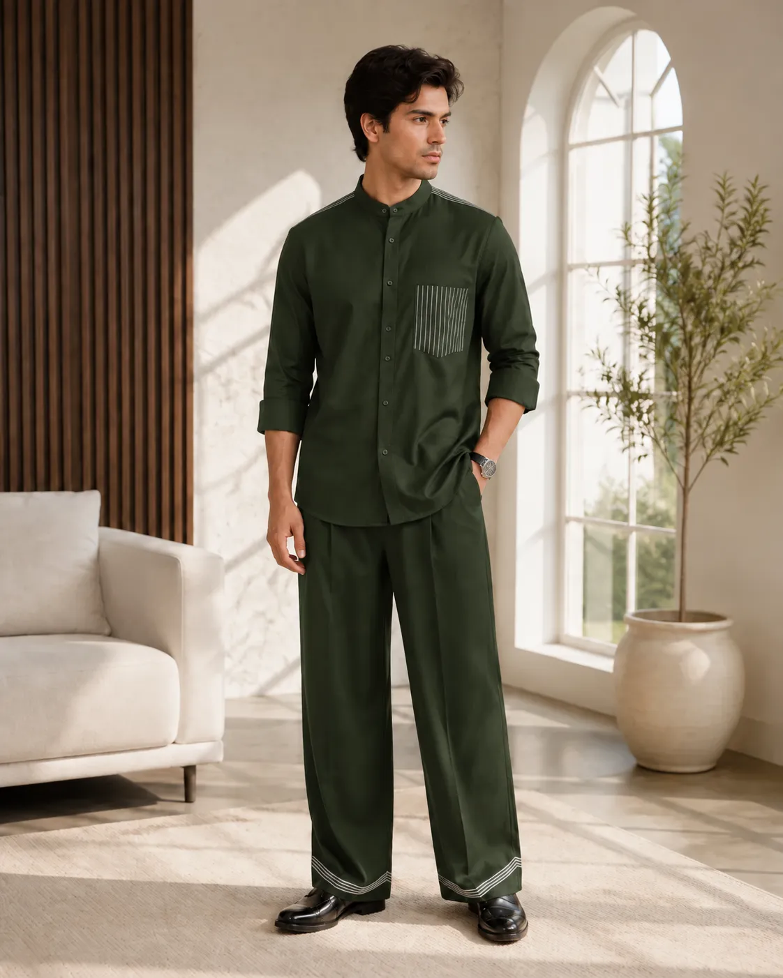 Urban Co-Ord Set - Olive Green
