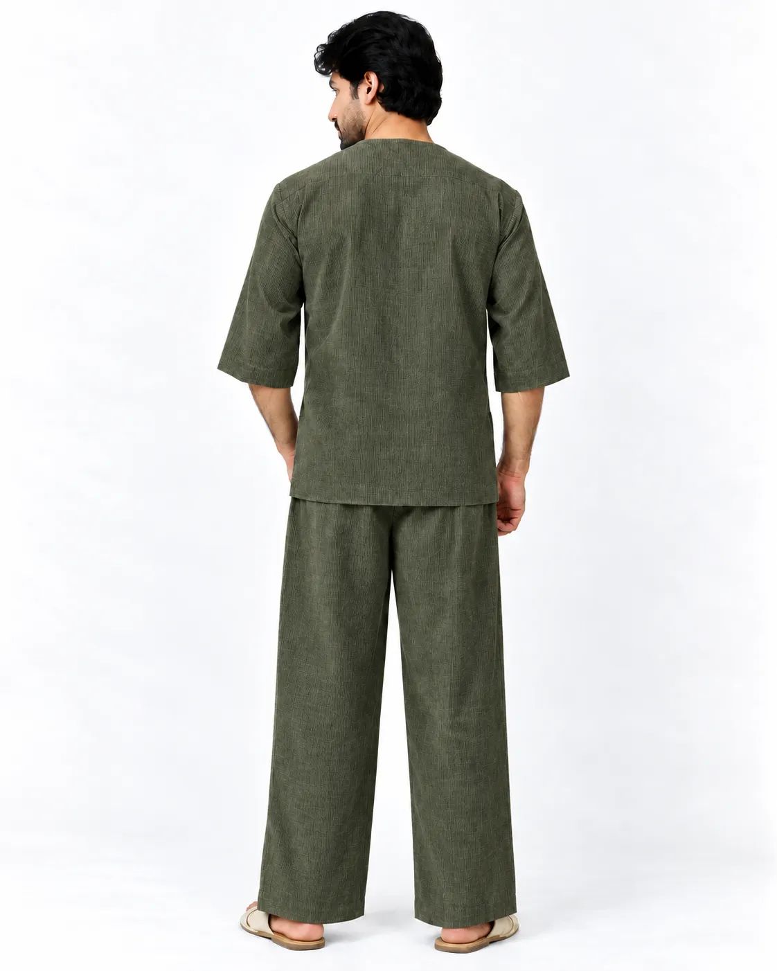 Veloura Co-ord Set - Olive Green - Image 3
