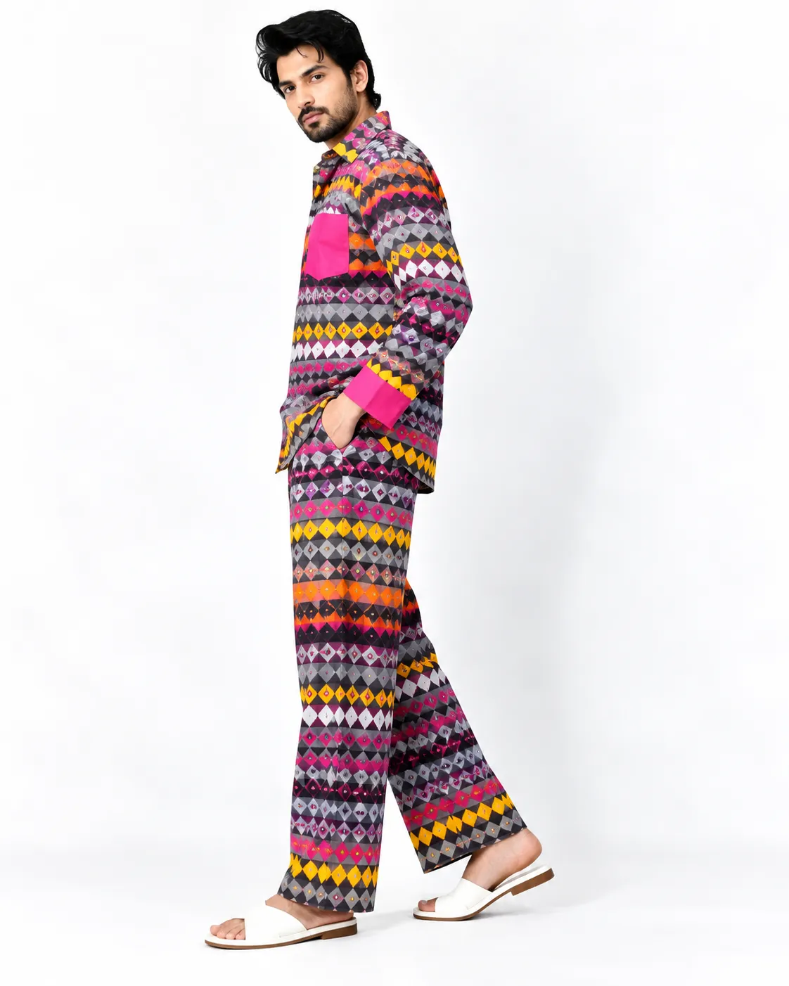 Zig-Zag Co-Ord Unisex - Top and Bottom - Multicolor - Image 2
