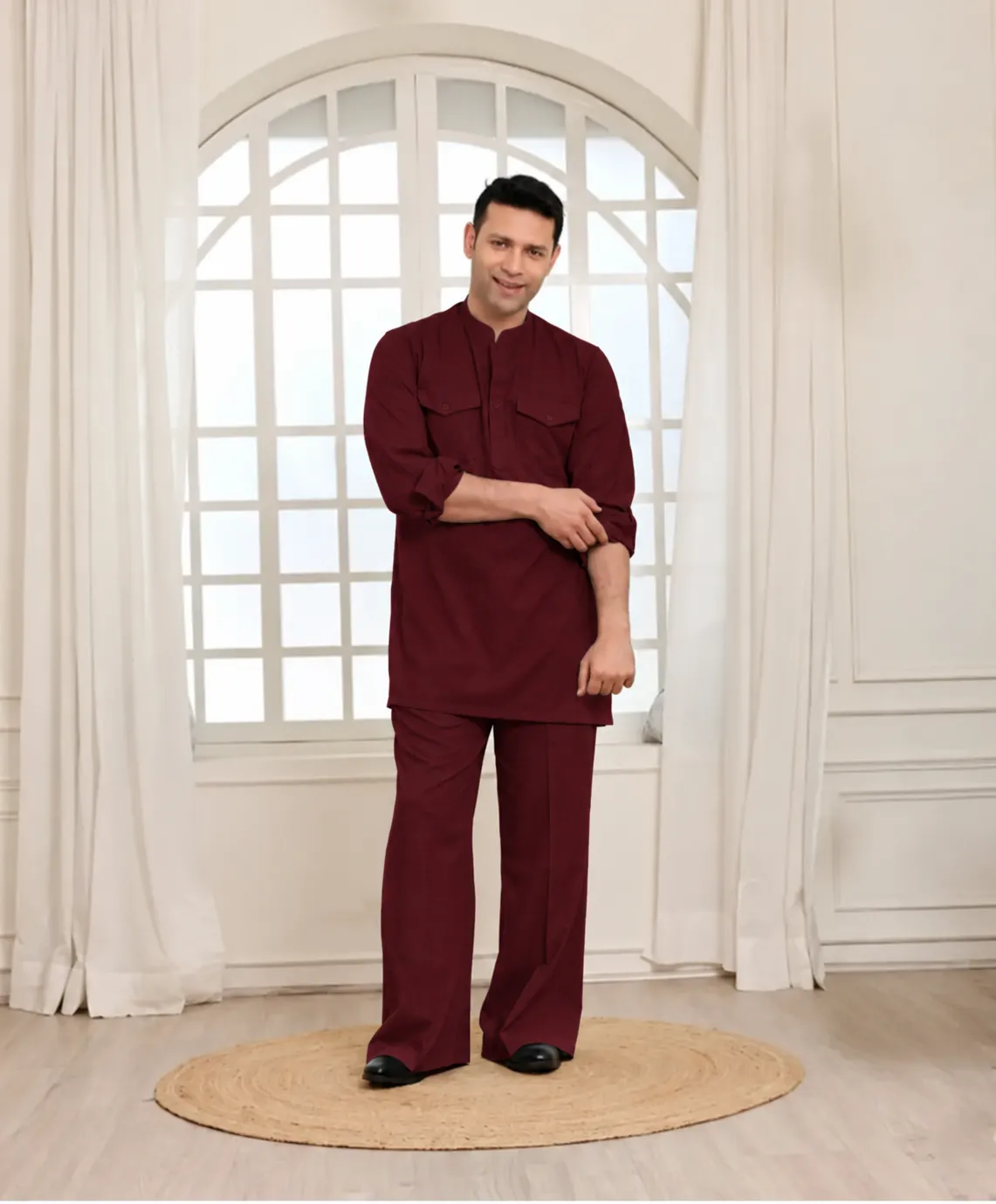 Essential Co-Ord Set - Mahroon - Image 2