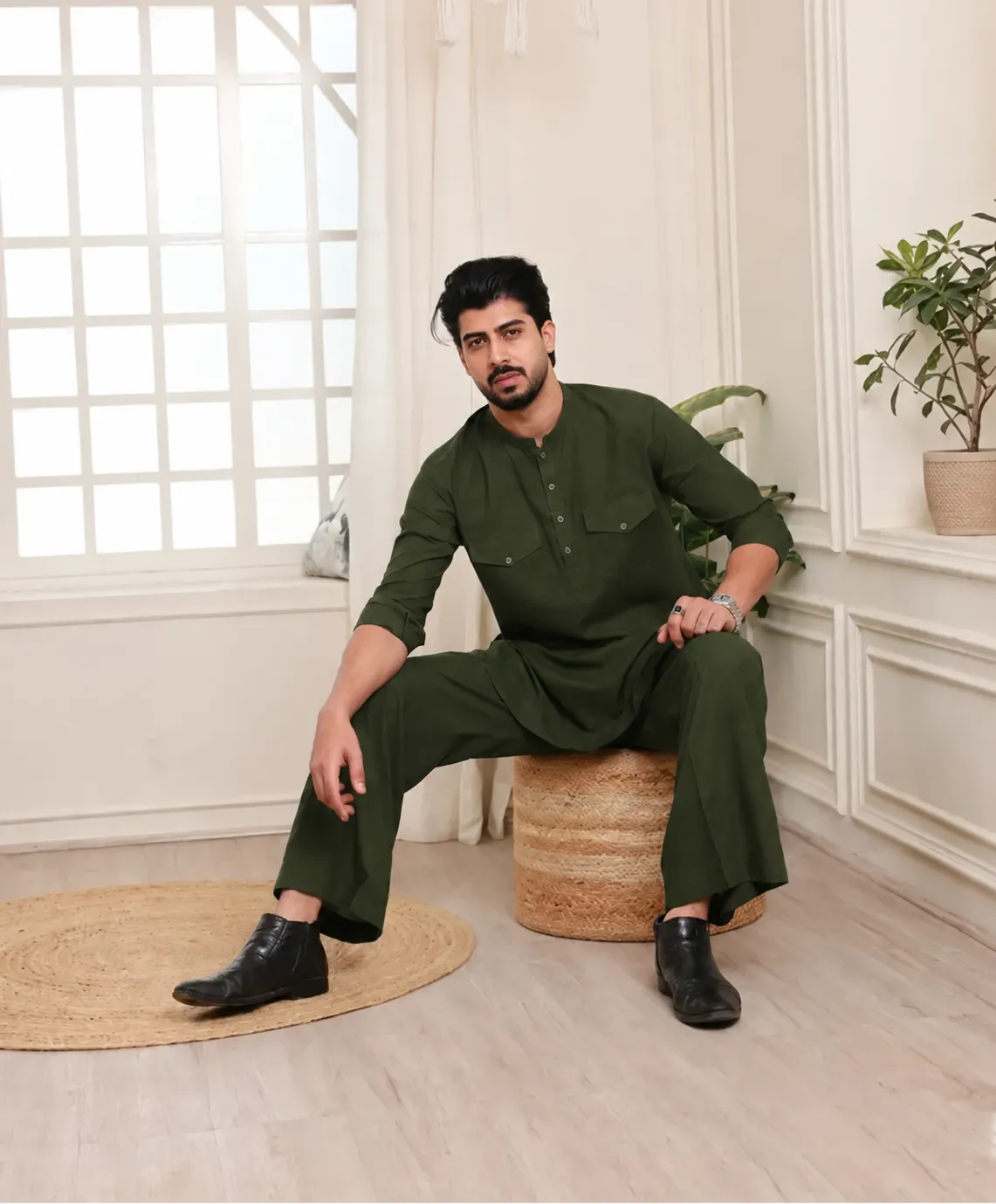 Elite Co-Ord Set - Olive Green - Image 3