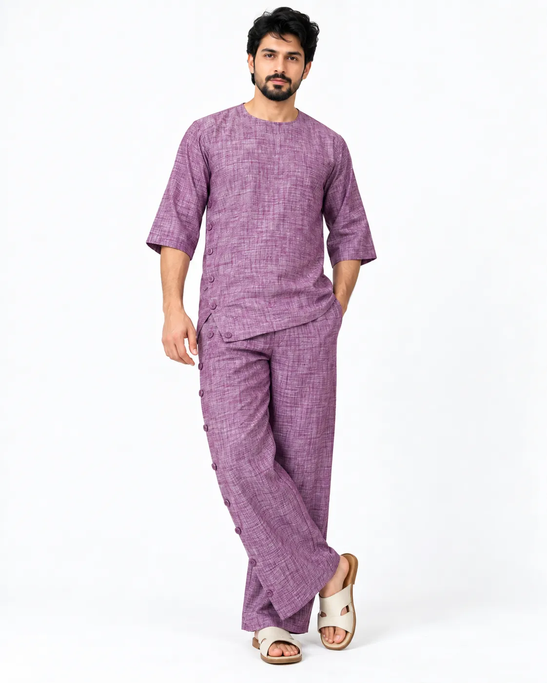 Veloura Co-ord Set - purple - Image 4