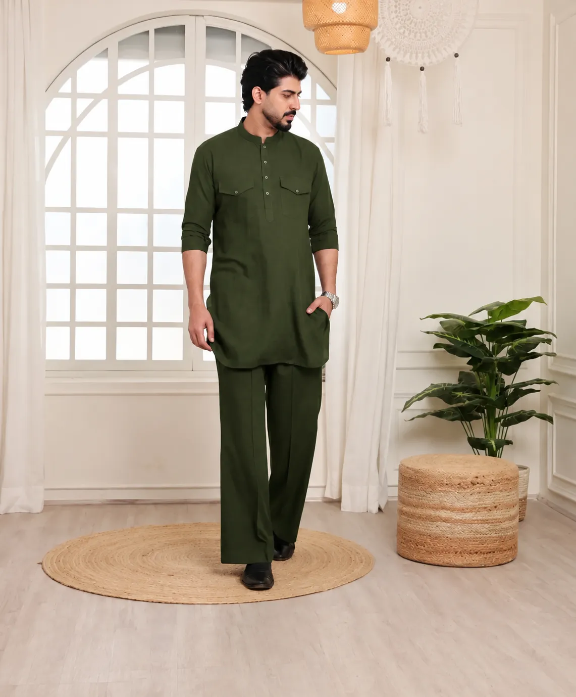 Elite Co-Ord Set - Olive Green