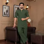 Smart Co-Ord Set - Olive Green