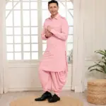 Rajwada Salwar Kurta - Top and Bottom - Pink
