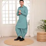 Rajwada Salwar Kurta - Top and Bottom -Aqua