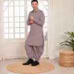 Rajwada Salwar Kurta - Top and Bottom - Lilac