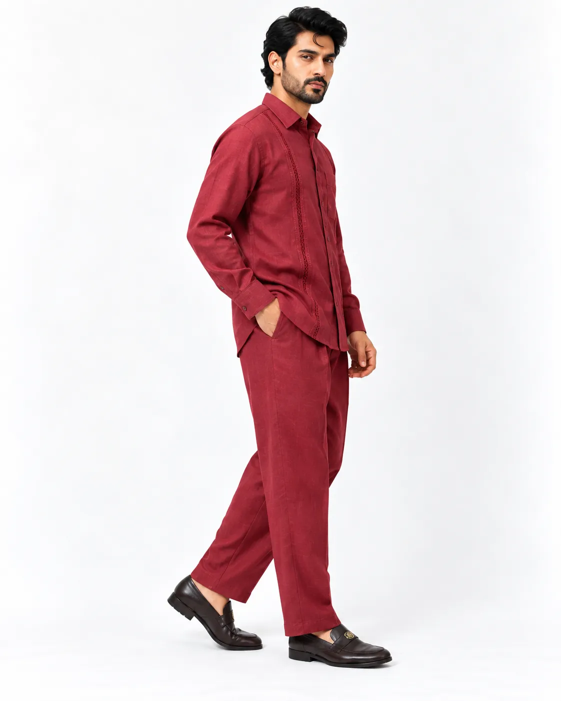 Muse Co-ord Set - Mahroon - Image 3