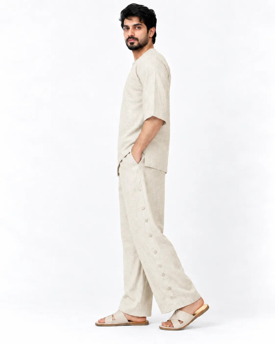 Veloura Co-ord Set - Off White - Image 3
