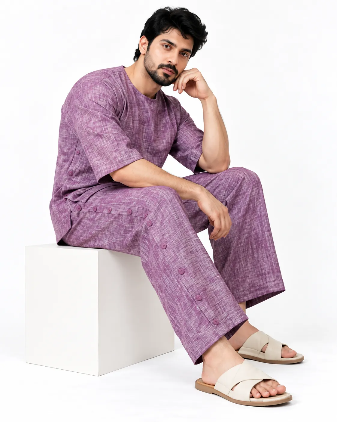 Veloura Co-ord Set - purple