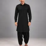 Pathani Kurta Salwar Set - Black